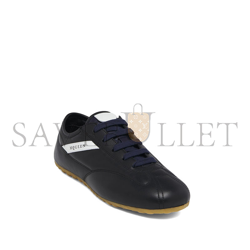 ALEXANDER MCQUEEN BOXE LOW-TOP LEATHER SNEAKERS 862794WIAJ81550